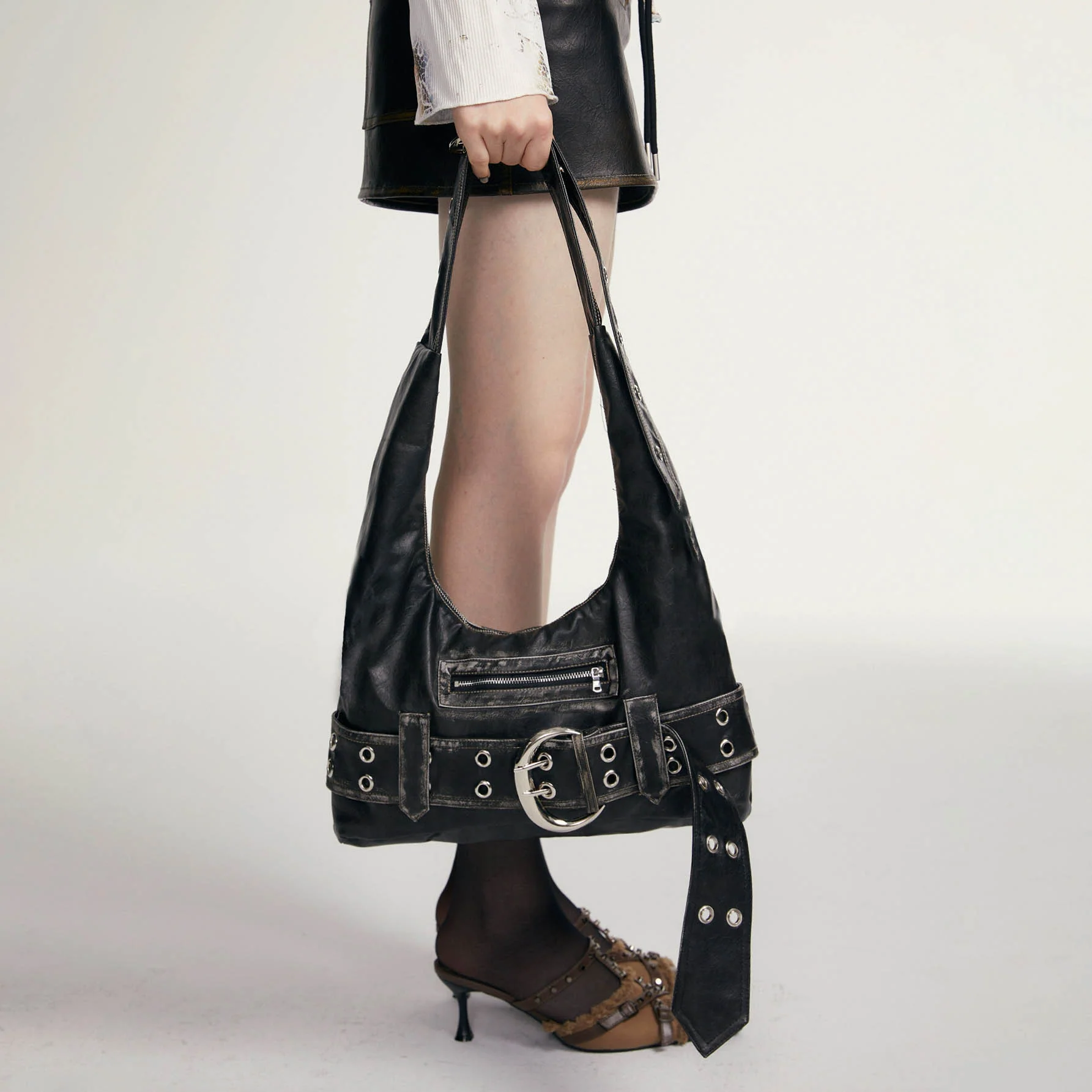 Brittany Crossbody Hobo Bag - Image 3