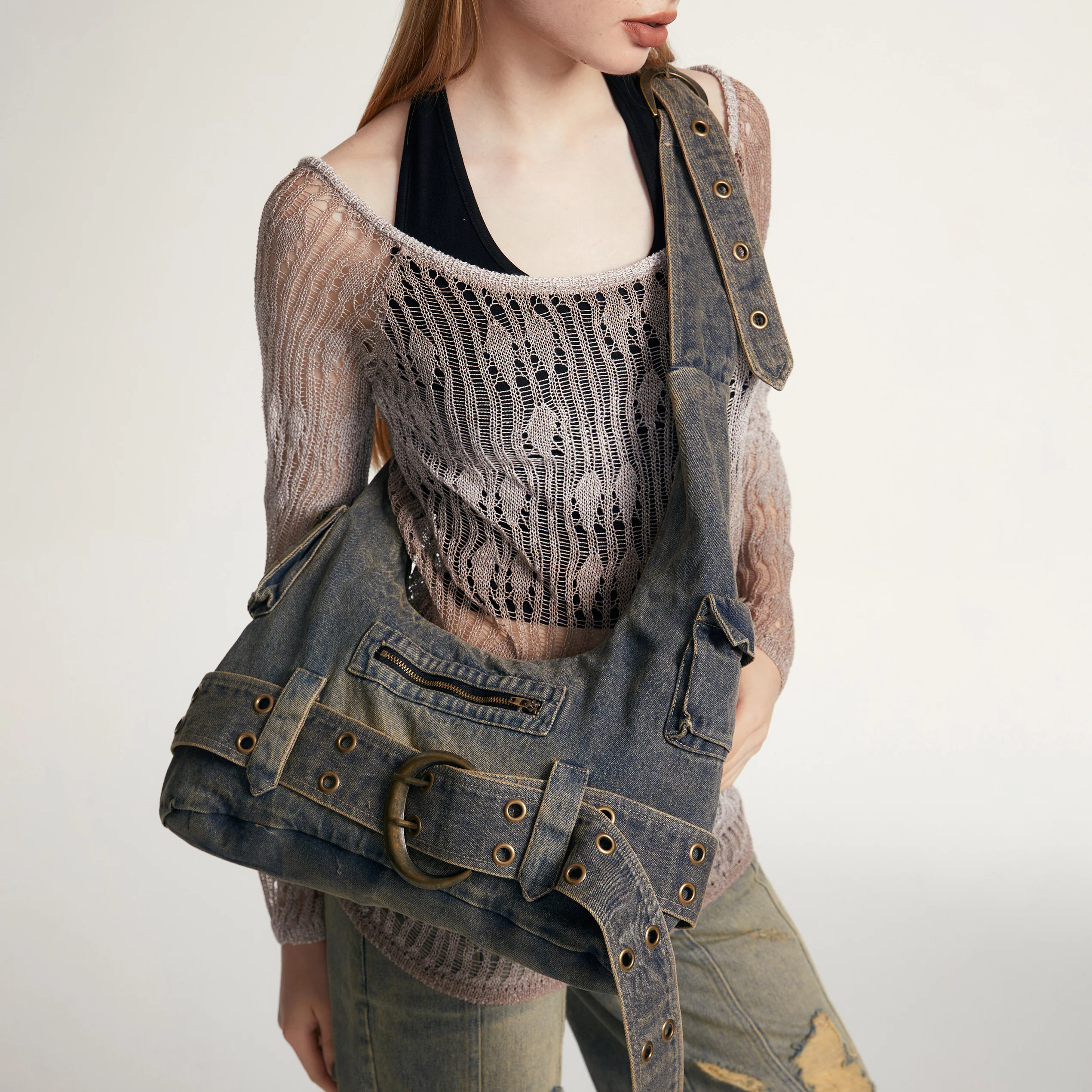Brittany Crossbody Hobo Bag - Image 5