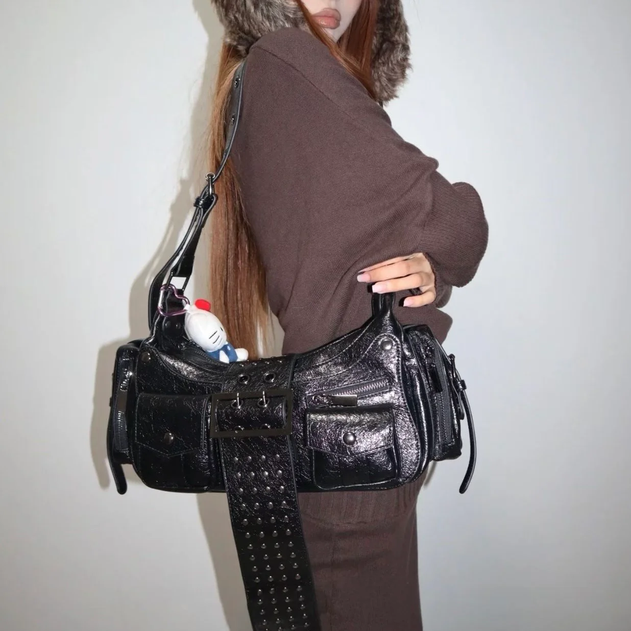 Delilah Studded Shoulder Bag - Image 7
