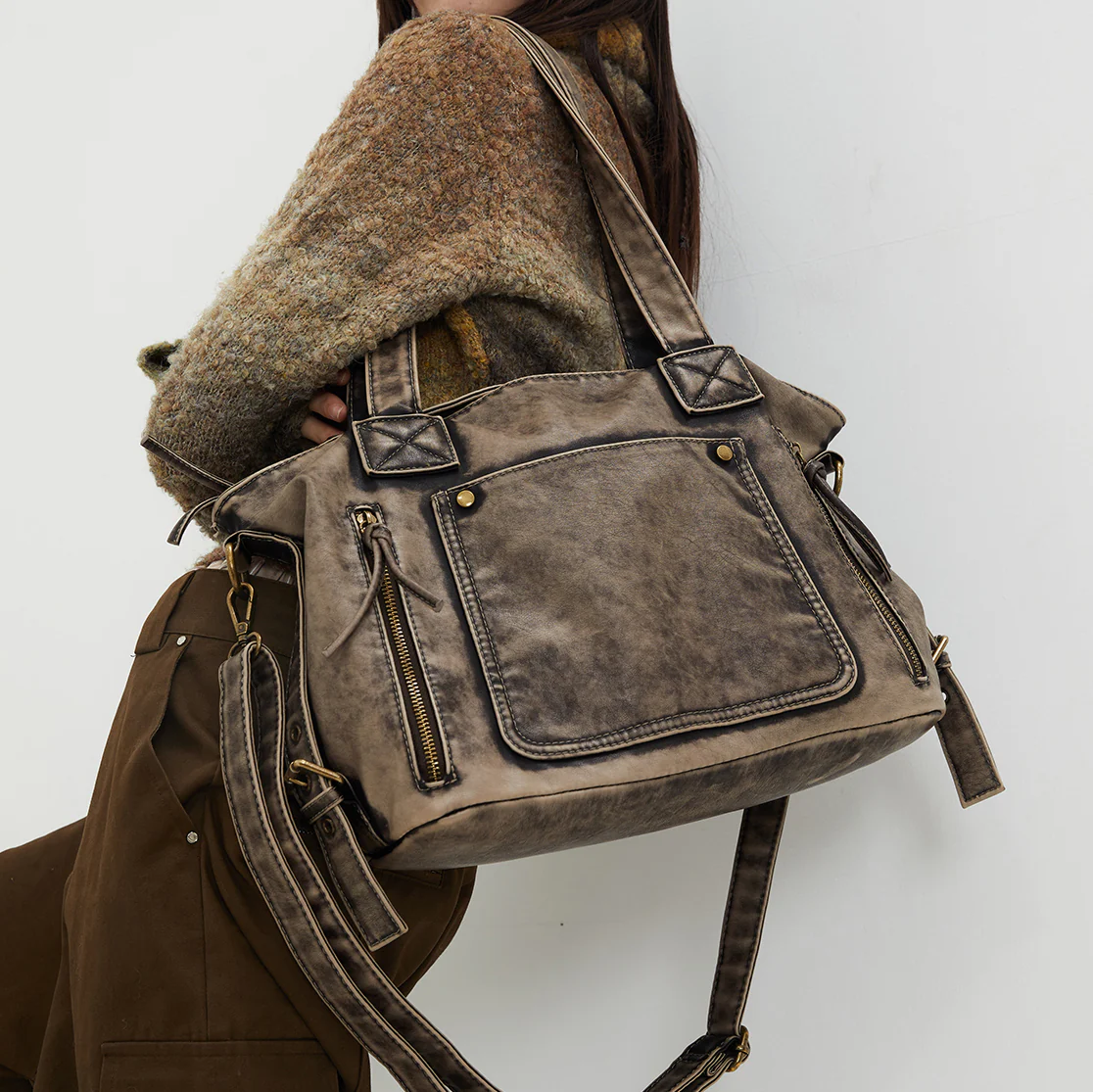 Kaia Distressed XL Tote - Image 3