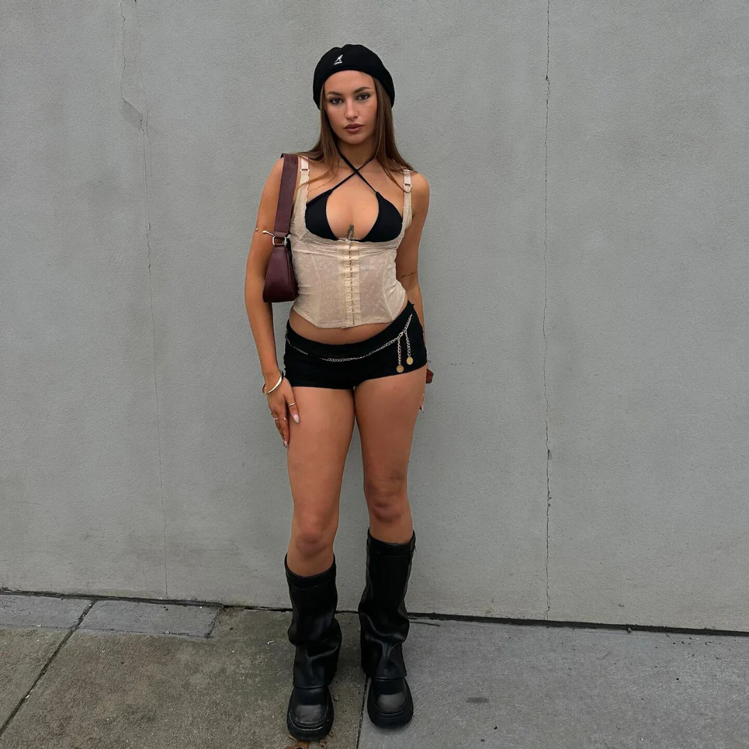 Platform Fold Over Chunky Boots - Image 8