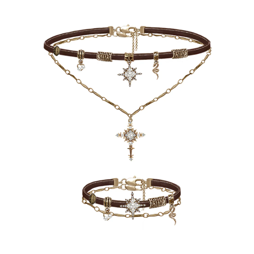 Luna Vintage Cross Bracelet - Image 12