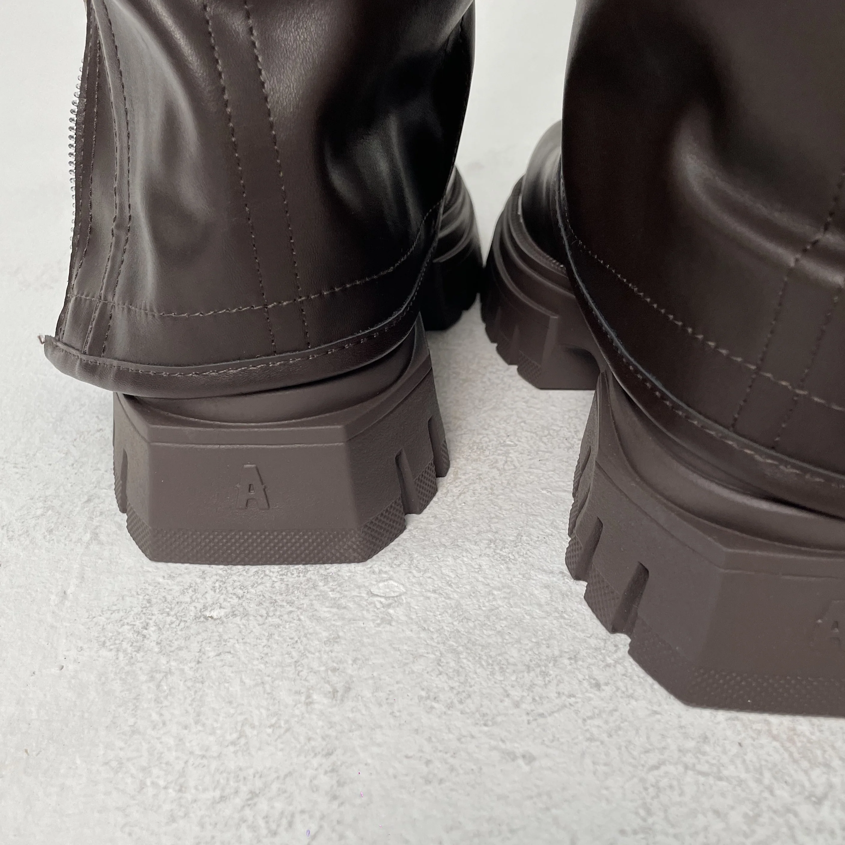 Platform Fold Over Chunky Boots - Image 12