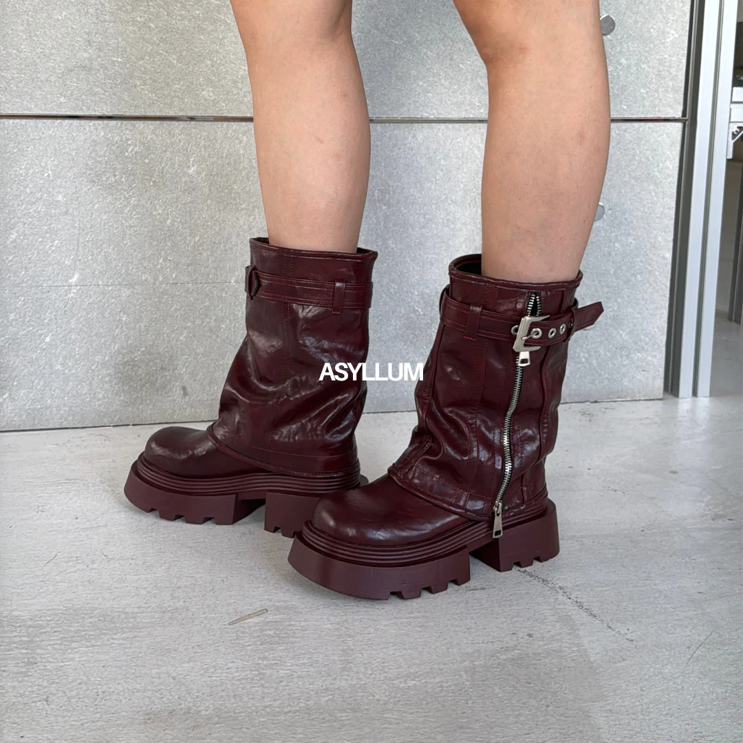 Ruby Fold Over Platform Boots - Image 7