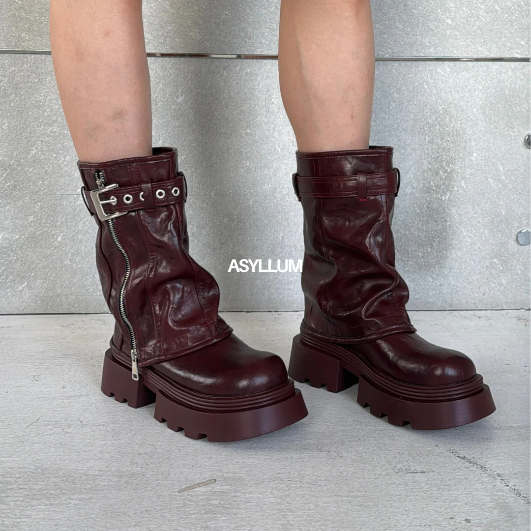 Ruby Fold Over Platform Boots - Image 8
